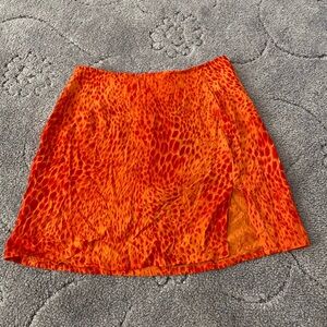 Urban outfitters Motel Rocks, orange, patterned skirt